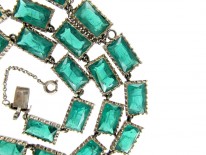 Green Lazarus Paste & Silver Necklace