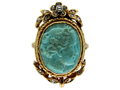 Carved Turquoise Head Ring