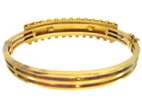 Victorian Natural Pearls 18ct Gold Bangle