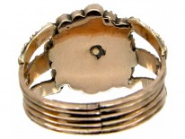 Georgian Natural Pearl & Garnet Cluster Ring