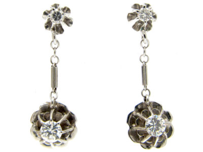 Diamond Drop Art Deco Earrings