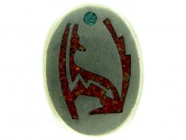 American Indian Silver Wolf & Moon Ring