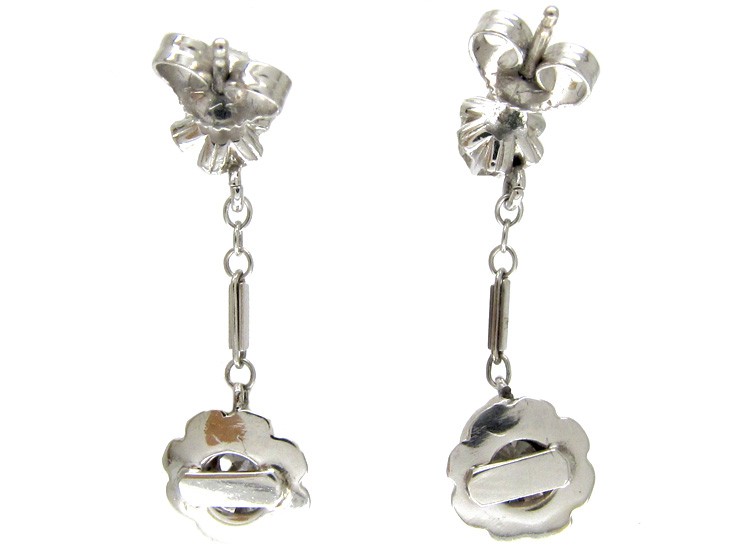 Diamond Drop Art Deco Earrings