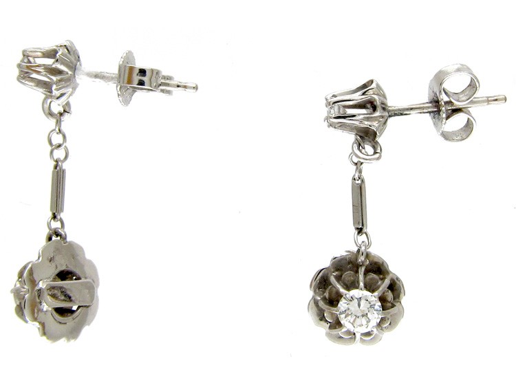 Diamond Drop Art Deco Earrings