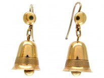 Gold Drop Bell Earrings