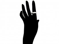 Georg Jensen 18ct White Gold & Diamond Ring