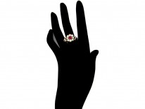 Georgian Ruby & Natural Split Pearl Ring