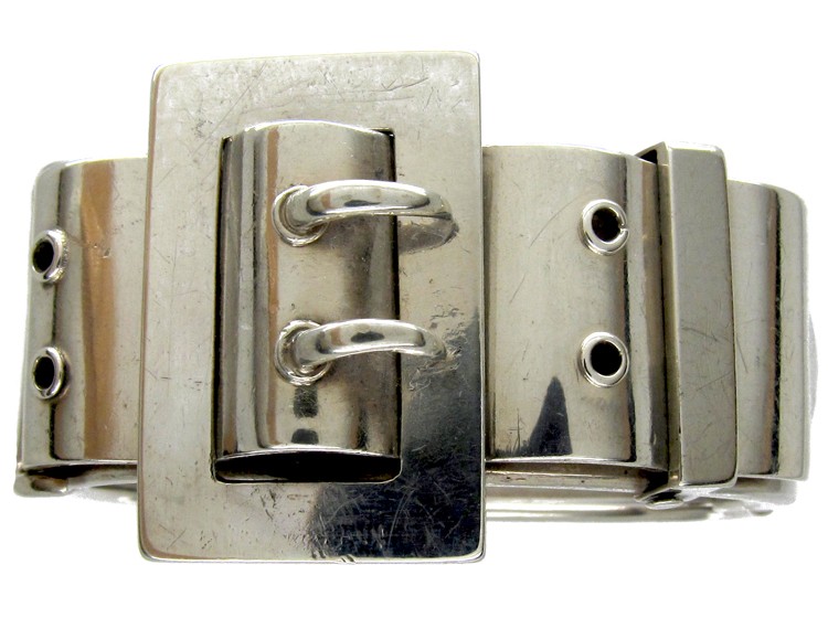 Victorian Silver Buckle Bangle