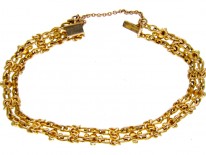 Edwardian 18ct Gold & Natural Pearls Bracelet
