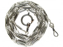 Long Niello Silver Guard Chain
