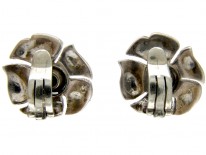 Green & White Paste Edwardian Earrings