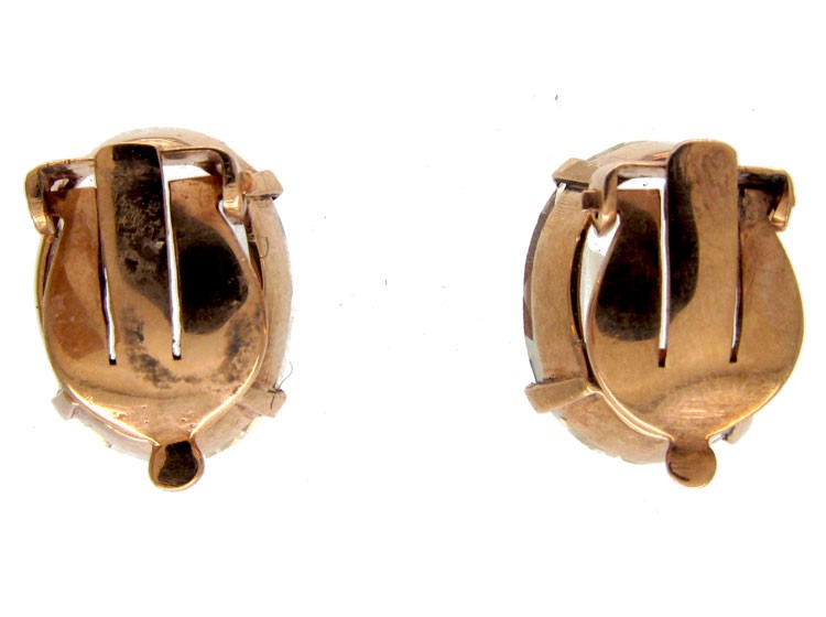 Citrine Gold Clip Earrings