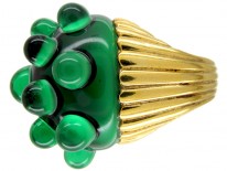 Large Venetian Glass 1980s Ring