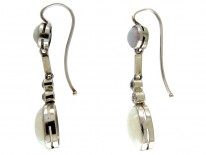 Opal & Diamond Drop Earrings