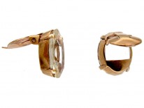 Citrine Gold Clip Earrings