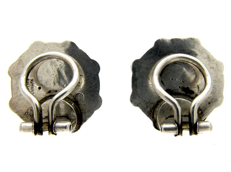 Georg Jensen Silver Clip Earrings