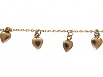 Silver Gilt Hearts Necklace