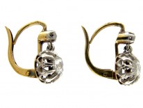 Rose Diamond 18ct Gold Victorian Earrings