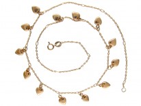 Silver Gilt Hearts Necklace