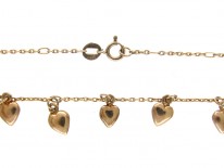 Silver Gilt Hearts Necklace