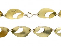 Yellow Enamel Norwegian Silver Necklace