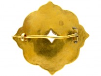 Indian Gold & Green Glass Patakbar Brooch