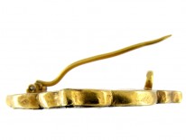 Indian Gold & Green Glass Patakbar Brooch