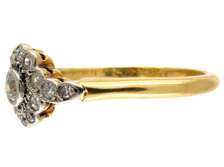 Edwardian Diamond Daisy Cluster Ring