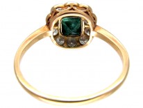 Edwardian Emerald & Diamond Cluster Ring