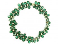 Trifari Green Paste Necklace