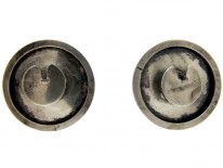 Victorian Silver & Niello Large Studs of Erotic Ladies