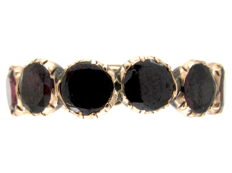 Georgian Almandine Garnet Eternity Ring