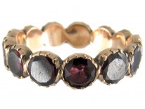 Georgian Almandine Garnet Eternity Ring