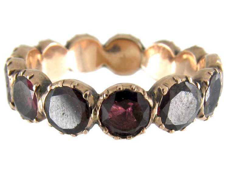 Georgian Almandine Garnet Eternity Ring