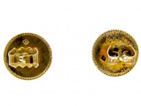 Silver Gilt & Enamel Round Earrings