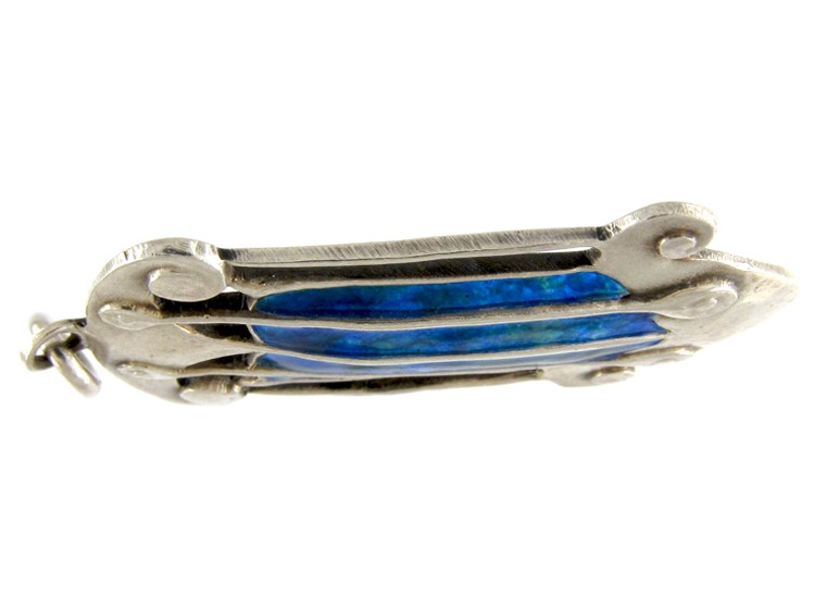 Art Nouveau Silver & Enamel Pendant by James Fenton