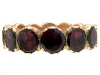 Georgian Almandine Garnet Eternity Ring