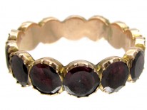 Georgian Almandine Garnet Eternity Ring