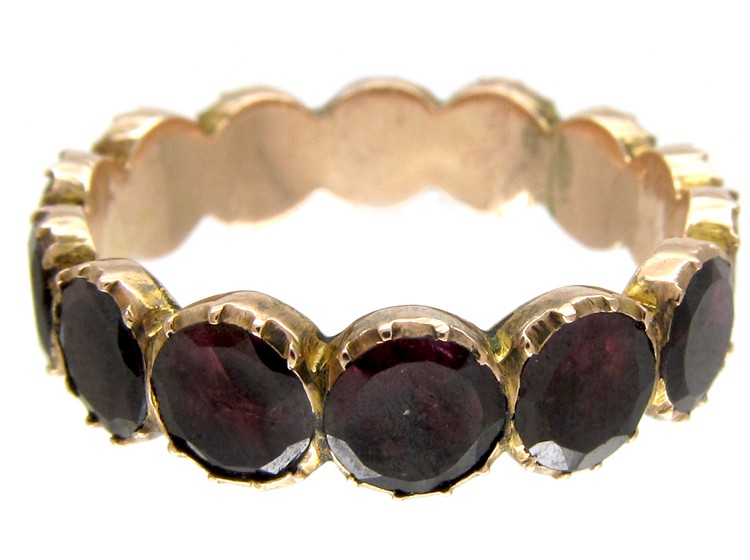 Georgian Almandine Garnet Eternity Ring