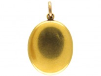 Victorian 18ct Gold, Diamond & Enamel Locket