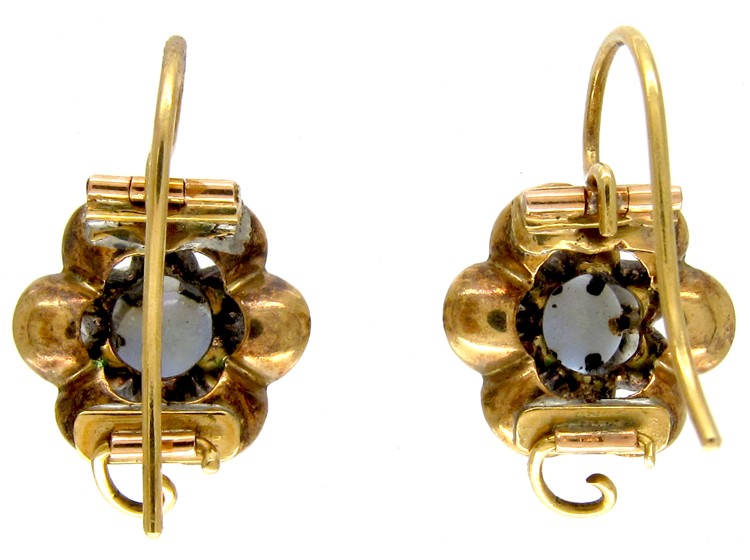 Opal & Diamond French Earrings