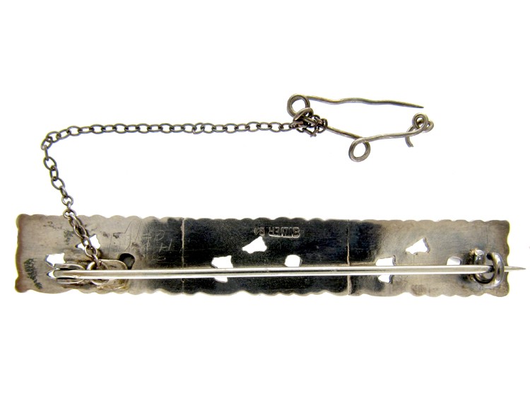 Bernard Instone Silver & Enamel Brooch