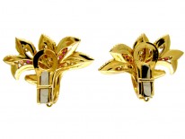 Ruby & Diamond Earclips