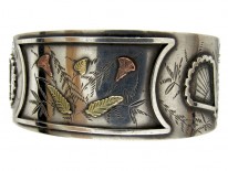 Victorian Silver & Gold Overlay Bangle