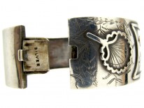 Victorian Silver & Gold Overlay Bangle