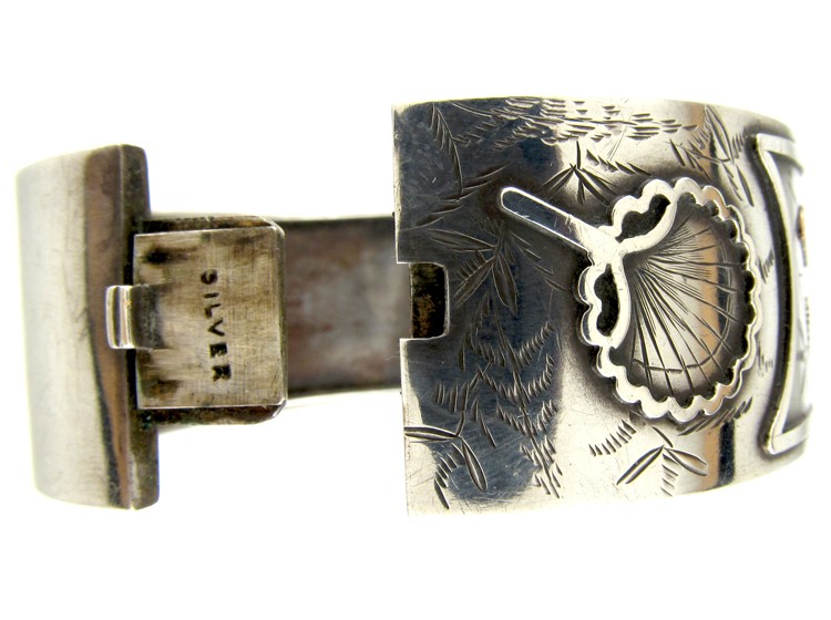 Victorian Silver & Gold Overlay Bangle