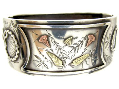 Victorian Silver & Gold Overlay Bangle