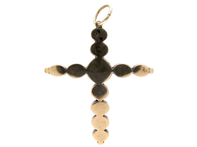 Georgian Flat Cut Garnet Cross