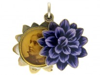 Silver &; Enamel Swivel Locket