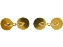 18ct Gold Round Cufflinks